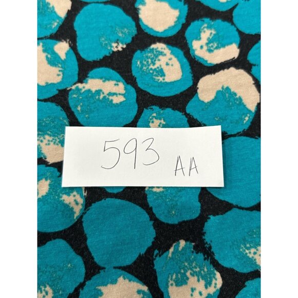 Madison Polka Dot Scoop Neck 3/4 Sleeve Top Blue Beige Sz Small Casual Wear - Picture 8 of 9